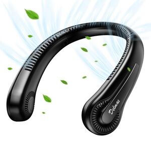 Delmac Portable Neck Fan -Rechargeable Personal Fans Lightweight Black NWOT